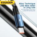 Essager 120W USB Type C Cable Super Fast Charge 67W Cable Quick Charge 6A For  12Pro Redmi K50 Note 11Pro Black Shark5 Pro. 
