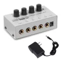 Headphone Amplifier Ultra-Compact Stereo Earphone Amplifier Audio Amplifier 4 Channels for Music 6.35MM Jack with Volume Control. 
