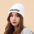 This beanie hat beanie hats Korean style hip hop unisex cool embroidery good texture winter hats. 