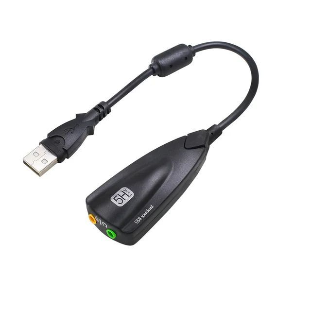 High Quality 5HV2 USB 2.0 Virtual 7.1 Channel Audio External Sound Card