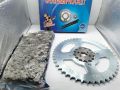 Mimmo brand chain sprocket set for yamaha ybr 125 cc chinese imported. 