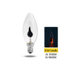 Edison Led Candle Light Bulb E14 E27 LED Flame Effect Bulb 3W AC220V Home For Decor Lighting Ampoule Candle Bulb. 