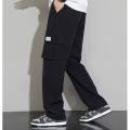 Becoolman-style pants American style fashion casual trousers men side pockets pants lightweight and breathable ice fiber design. 