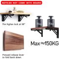 1 pair/set 100 kg weight adjustable folding metal bracket shelf Wall Mounted Display rack support steel bracket. 