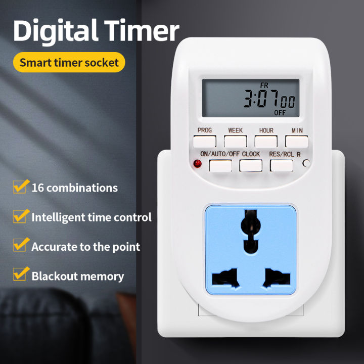 Smart Electronic Timer 220V Weekly Time Switch Programmable Timing ...
