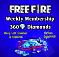 Free Fire Weekly 360 Diamonds Fast Delivery. 