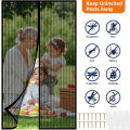 Magnetic Anti Mosquito Curtain Door Mesh Insect Fly Bug Net Automatic Closing Household Ventilation Bedroom Window Curtains. 