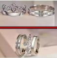 Adjustable Heart Shape Cute Couples Rings. 