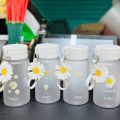 500ml Plastic Water Bottles Daisy Transparent Bottle Outdoor Sports Water Cup Water Mug Student Portable Mug. 