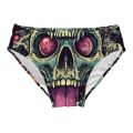 Crazy Skull Swim Trunks Slim Fit Durable Men's Drawstring Triangle Trunks Water Park Island Vacation Sunbathing Retro Swimwear. 