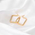 LUXUSTEEL Big Suqare Hoop Earrings For Women Stainless Steel Geometirc Statement Earrings Punk Jewelry Party Birthday . 