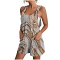 Rompers for Women Summer Wide Leg Jumpsuits Tie Knot Strap Shorts Romper Comfy Casual Overalls with Pockets. 