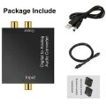DAC Digital Audio Converter Optical SPDIF Toslink Coaxial To 3.5mm AUX L/R RCA Analog Output, Headphone Amplifier Decoder for TV. 