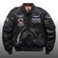 Winter Hip Hop Thick Warm Jacket Men High Quality  Motorcycle Ma-1 Aviator Pilot Coats Male Baseball Bomber Jacket. 
