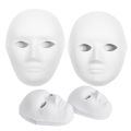 5 Pcs DIY Full Face Craft Masks Blank White Paintable Paper Mache Mask for Masquerade Cosplay Halloween Mardi Gras Party Prop.