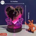 Dotz Brand Customized LED Picture Lamp, Anniversary Gift, Home Decoration Items, Birthday Names Lamp, Gift for Girls, Lamps for Bedroom, 3d Light Lamp, Night Lamp, Decoration Items, Lamp.. 