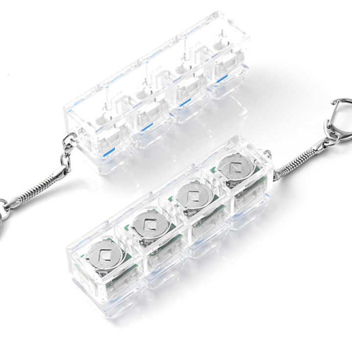 1pcs%204%20Keys%20Mechanical%20Keyboard%20Tester%20LED%20Keyboard%20Key%20Toys%20Stress%20Relief%20DIY%20Fidget%20Button%20Keycap%20Fidget%20Keychain%20Toys%20-%20Image%204