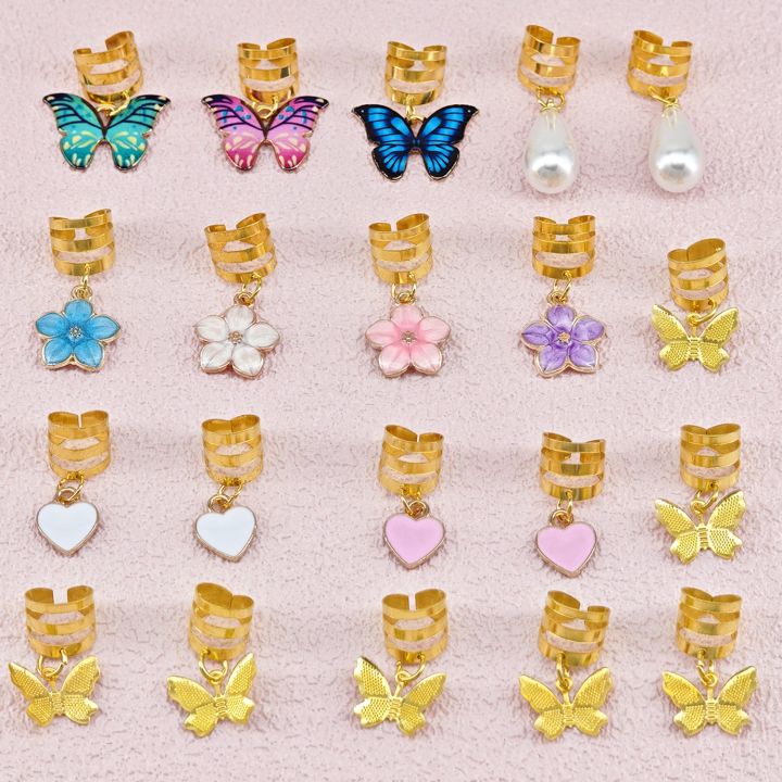 20Pcs%20Butterfly%20Braid%20Clips%20Crystal%20Dreadlock%20Hair%20Accessories%20Colorful%20Butterflies%20Pendant%20Charms%20Pearl%20Shiny%20Hair%20Jewelry%20-%20Image%204