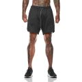 Men Fitness Built-in pocket sports Shorts Summer 2 In 1 Quick Dry Gym Beach shorts Running Double-deck Shorts mesh sweatpants.