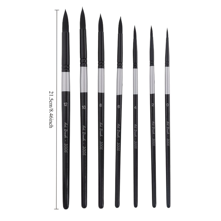 7Pcs%20Squirrel%20Hair%20Brush%20Set%20-%20Round/Pointed%20Tips%20for%20Gouache/H2O%20%7C%20Beginner%20Artist%20Kit%20W/Wood%20Handle%20(No%20Shed)%20-%20Image%203