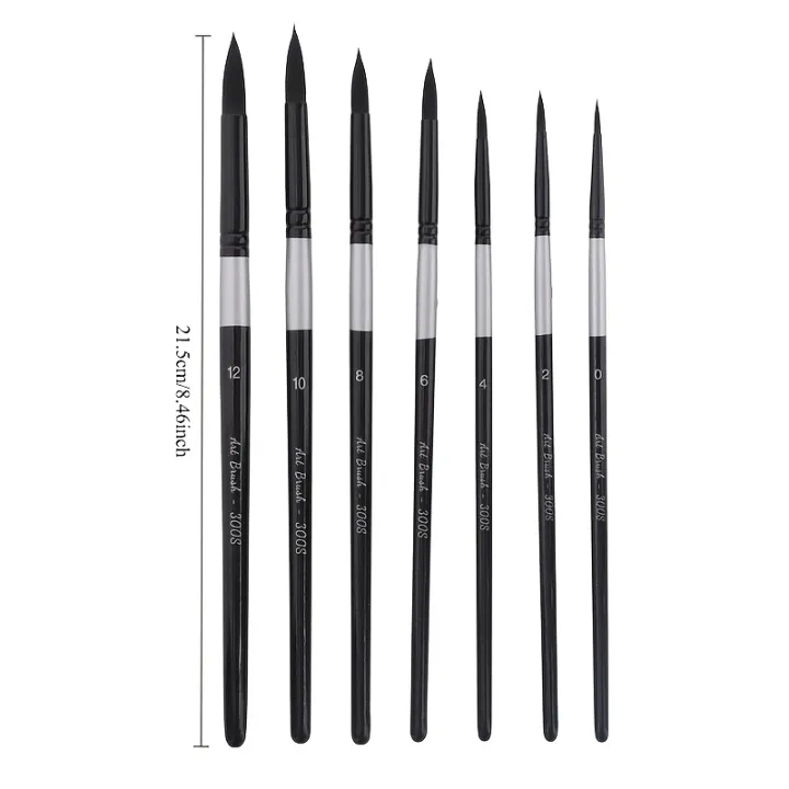 7Pcs%20Squirrel%20Hair%20Brush%20Set%20-%20Round/Pointed%20Tips%20for%20Gouache/H2O%20%7C%20Beginner%20Artist%20Kit%20W/Wood%20Handle%20(No%20Shed)%20-%20Image%203