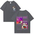 Kanye West Graduation Bear Double Sided Printed T shirt Men Women Fashion Hip Hop Cool Tops short sleeve Unisex T-shirts 72463. 