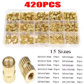 M2-M10 Knurled Threaded Inserts Kit - Brass & Copper Nuts for 3D Printing, Hot Melt Embedment Nuts for DIY Projects.