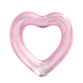 1pc Sequin Love Heart Swimming Ring Thickened PVC Inflatable Swim Circle Beach Swimming Pool Water Floating Ring.