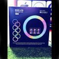 MJ18 45 CM RGB LED Soft Ring Light with 3 Phone Holders and Remote Control. 