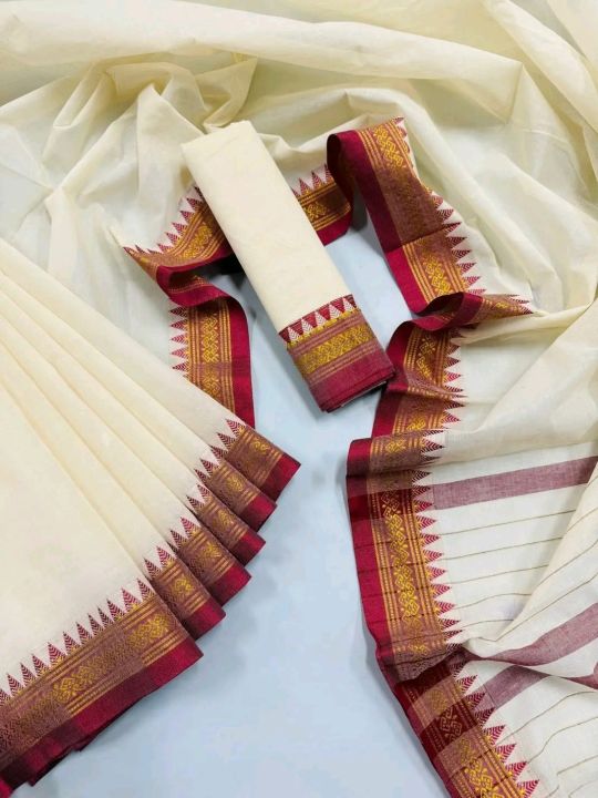 White%20Cotton%20Silk%20Saree%20for%20Women%20%7C%20Soft%20&%20Lightweight%20%7C%20Includes%20Blouse%20Piece%20%7C%20Festival%20&%20Party%20Wear%20Saree%20-%20Image%203