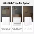ZigBee Tuya 1/2/3/4 Gang Mini Smart Switch DIY Light Switches Module Zero Fire Circuit Breaker Work with Alexa Alice  Home lightify. 