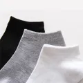 5pairs Mens Socks Boat Black Business Solid Color Breathable Comfortable High Quality Ankle. 