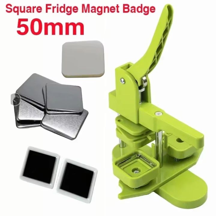 Square Refrigerator Badge Machine 50x50mm Rotating Manual Making ...