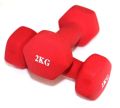 Dumbbell set 2 kg , 2 pc Set Total 4 kg Home gym Equipment. 