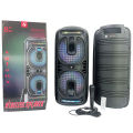Kts-1819 Bt Wireless Portable Outdoor Speaker Dual 8 Inch With Wired Microphone Fm Radio Usb Aux Tf Card Tws Mp3 Music Player. 