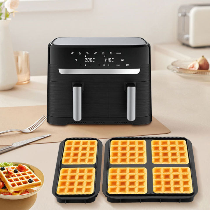 Air%20Fryer%20Silicone%20Biscuit%20Mold%20Set%20Square%20Waffle%20Model%20Non-stick%20Baking%20Tray%20Compatible%20For%20Pancakes%20Baking%20Accessories%20-%20Image%203