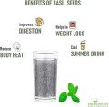 Shudh Online Sabja Seeds, Basil Seeds for Weight Loss Organic (1800 Grams / 1.8 Kg), Tulsi beej, Kamakasturi Seed, Tumkaria, Sbja for Falooda, Sabza, Besel, Sabja, Besil, Bassil, Badil. 