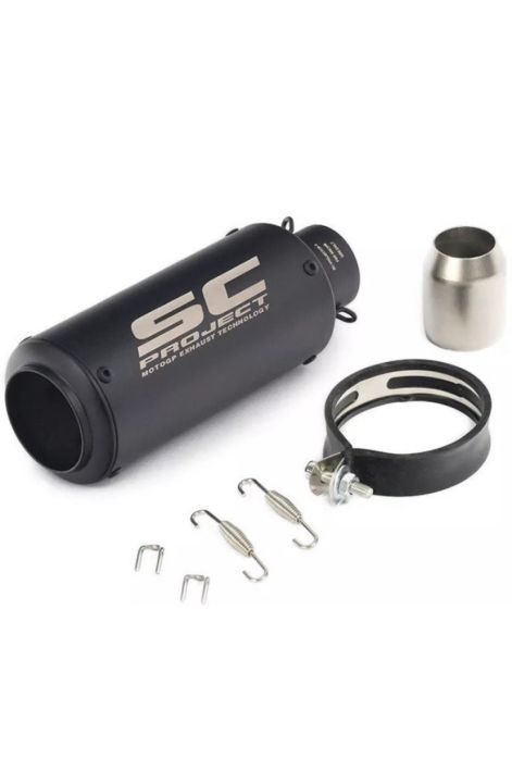 Sc Project Exaust Silencer Univesal For Bike Full Exaust System ( Mild Steel )