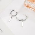 NBSAMENG 925 Sterling Silver Geometry Asymmetric Earring for Women Girl Simple Office Versatile Jewelry Gift Dropshipping. 