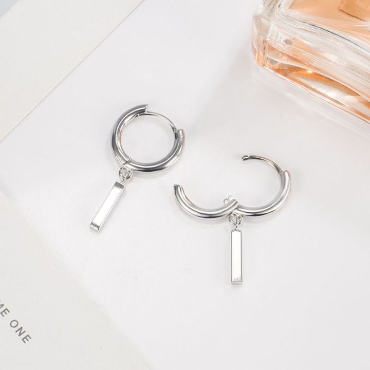 NBSAMENG%20925%20Sterling%20Silver%20Geometry%20Asymmetric%20Earring%20for%20Women%20Girl%20Simple%20Office%20Versatile%20Jewelry%20Gift%20Dropshipping%20-%20Image%204