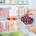 Plastic Fridge Storage Box With Handle And Cover Kitchen Freezer Containers Food Basket. 