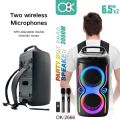 Powerful 3000W Speaker Bluetooth 5.1 Party Box Speaker with Dual 6.5” Drivers, USB/TF MP3 Playback, 4000mAh Rechargeable Battery, RGB LED Lights, TWS Stereo Pairing, 2 Microphones, Wireless Music Fun  Party Speaker. 