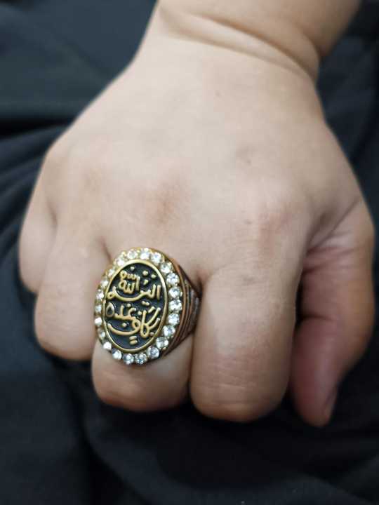 High%20Quality%20Yamani%20Black%20Aqeeq%20Ring%20Top%20Fashion%20%20Stainless%20steel%20Hand%20Engraved%20Alaisallah%20Silver%20/Gold%20%20Ring%20For%20Men%20Muharram%20Special%202025%20-%20Image%202
