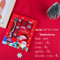 FS 6 PCs stationery set Christmas cute red box ready to ship from Thailand. 