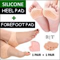 Reflectionz Traders- 2 Pairs (4 Pieces) Anti Crack Silicone Heel Pads & Honeycomb Forefoot Socks For Feet Skin Care, Breathable Gel Heel Pads & Forefoot Protectors For Men & Women. 