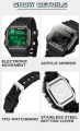 SANDA 6196 Men Electronic Watches Round Square Fashion Luminous Stainless Steel Strap Arabic Tidal Worship Male Wrist Watch. 