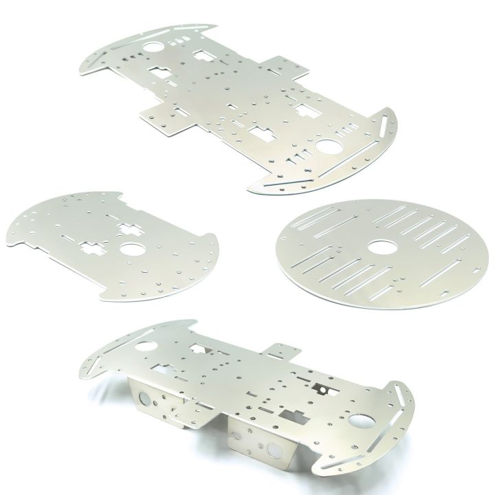 4WD four wheel intelligent car chassis 1.5mm aluminum alloy chassis ...