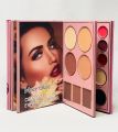 Mocullare 5 In 1 Makeup Book Palette With Eyeshadow,Blusher,Highlighter, Lipstick And Concealer. 