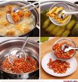 Multi-Functional Stainless Steel Filter Spoon with Clip – Oil, Frying, BBQ Strainer & Clamp Kitchen Tool (1 Pc). 