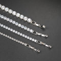 Silver Color 2.5/3/4/5mm Zircon Tennis Bracelet For Women Men Dazzling Crystal Hand Chain Wedding Punk Fashion Jewelry.